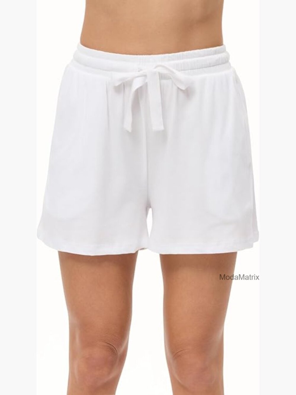 Organic Cotton Loungewear Boxer Shorts - Elastic & Drawstring Waist, Relaxed Fit
